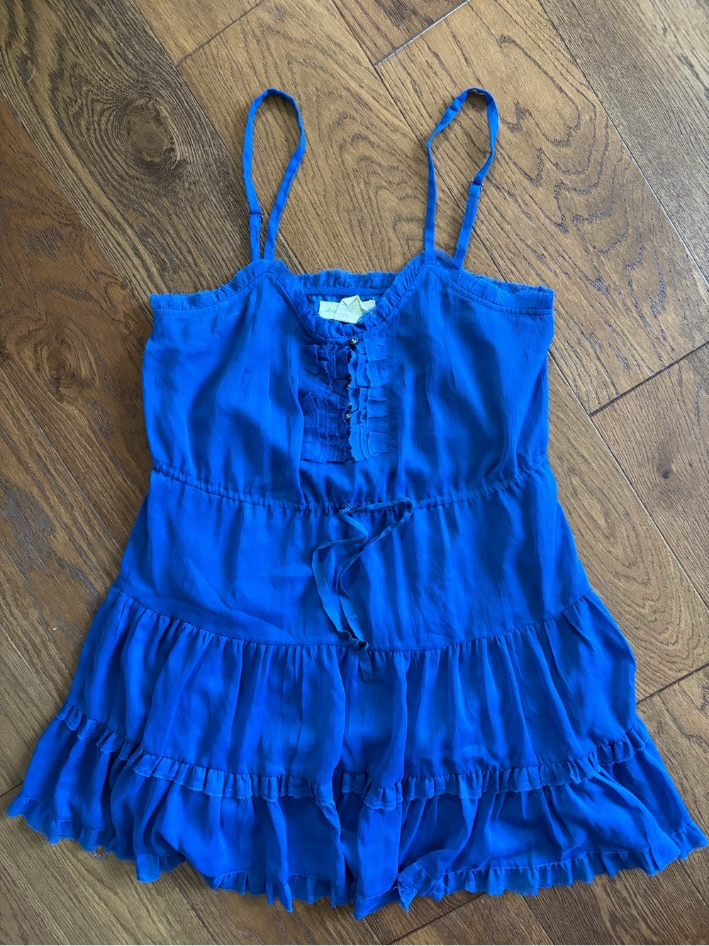 Staring at Stars Bright Blue Ruffle-Trim Camisole